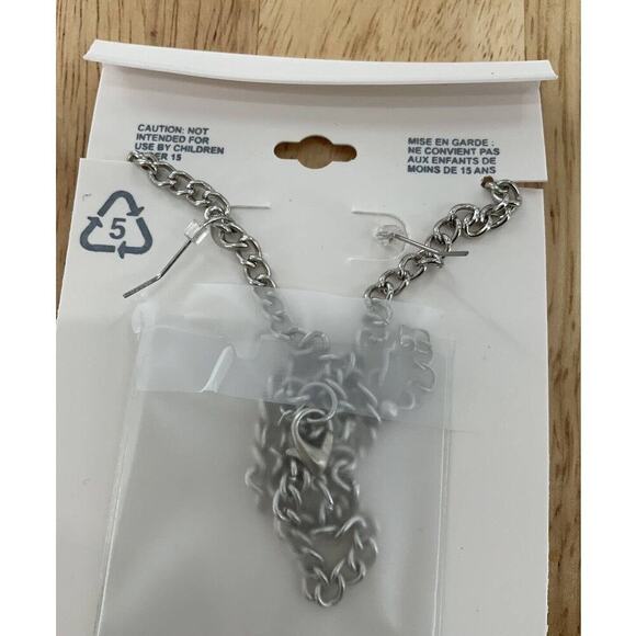 George Antique Silver Teardrop Abalone Earrings Necklace Set Fashion Jewelry NEW - Picture 5 of 5